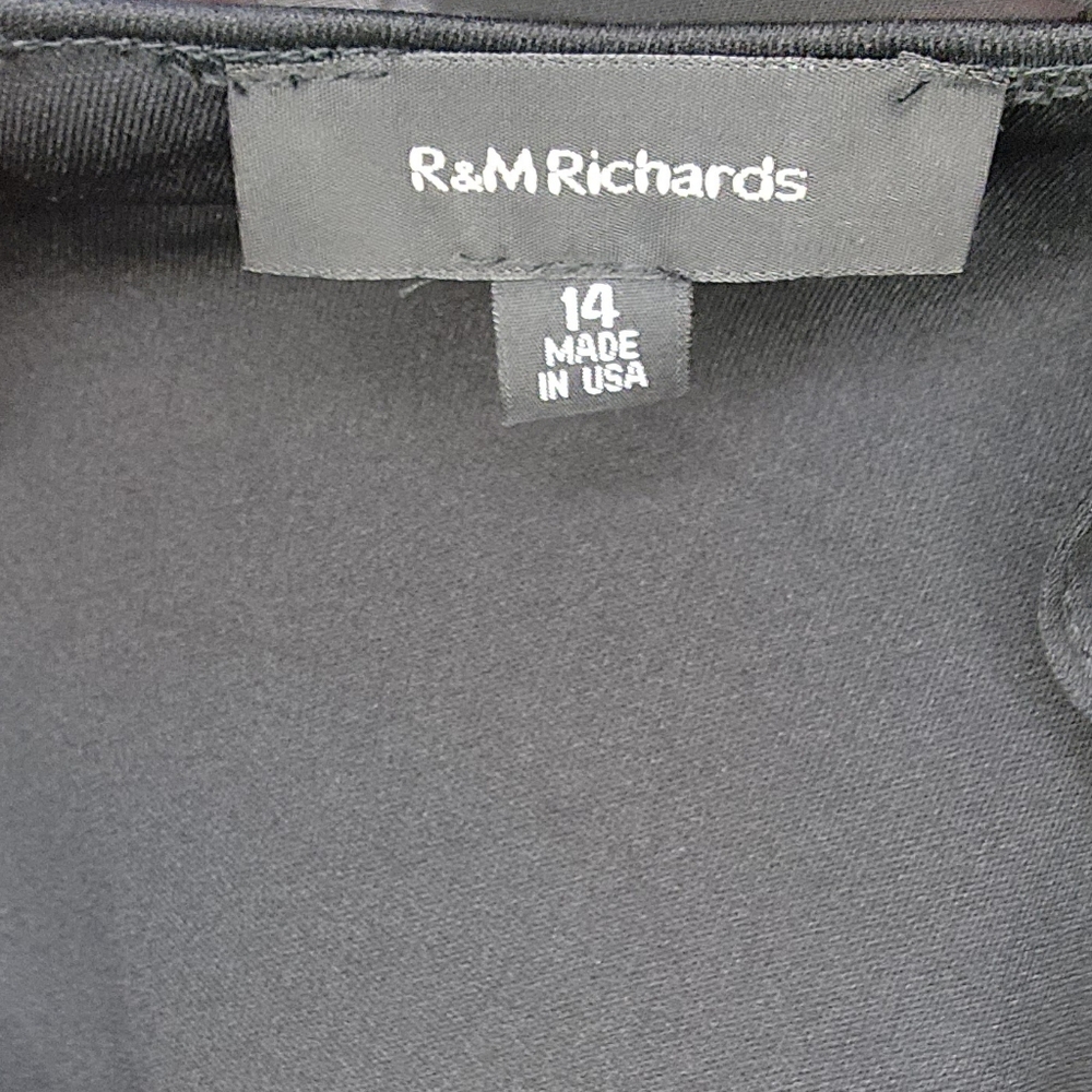 💥Clearance💥 R&M Richards Black Dress Size 14 - Picture 4 of 7